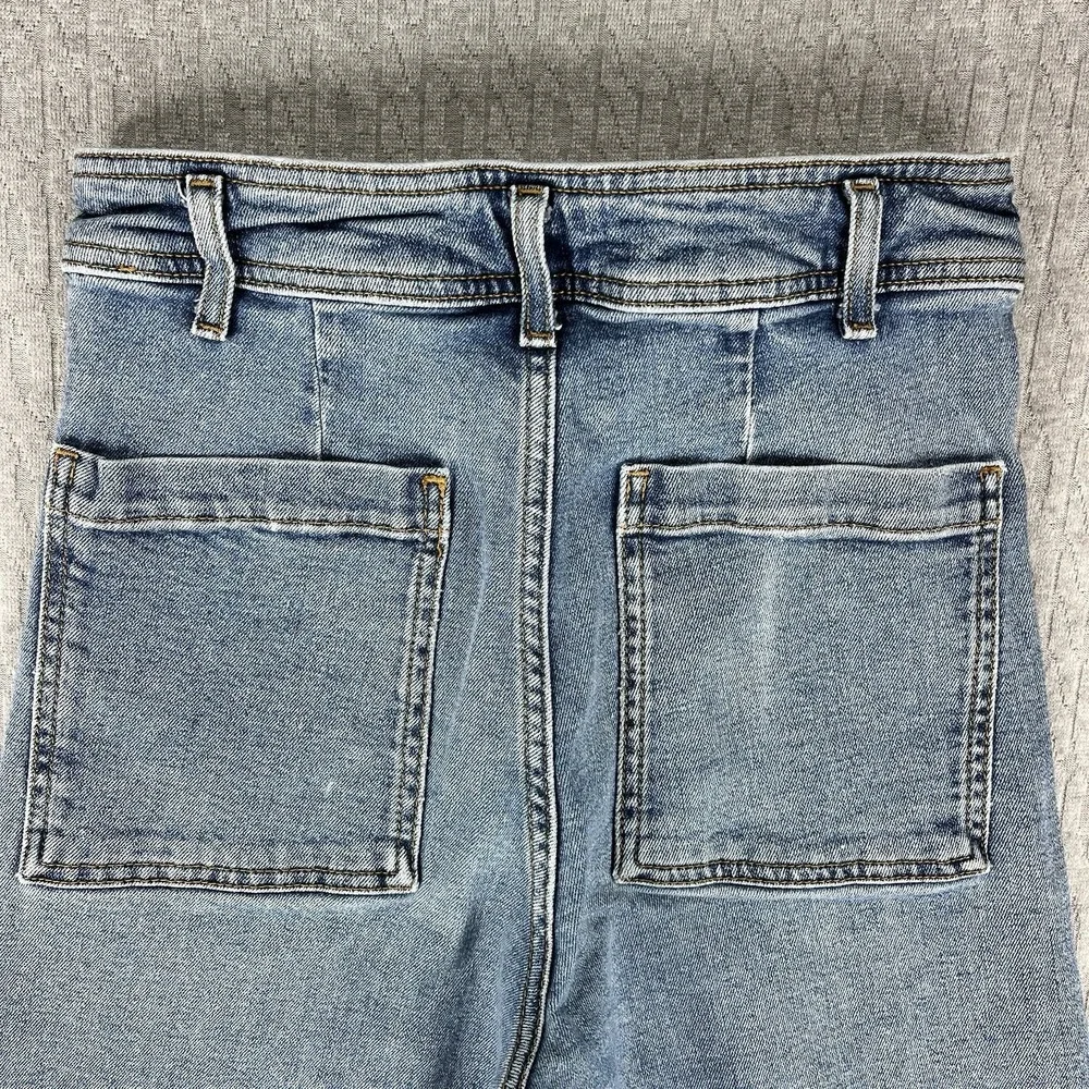 Zara Blue Flare & Wide Leg Jeans - Picture 8 of 9